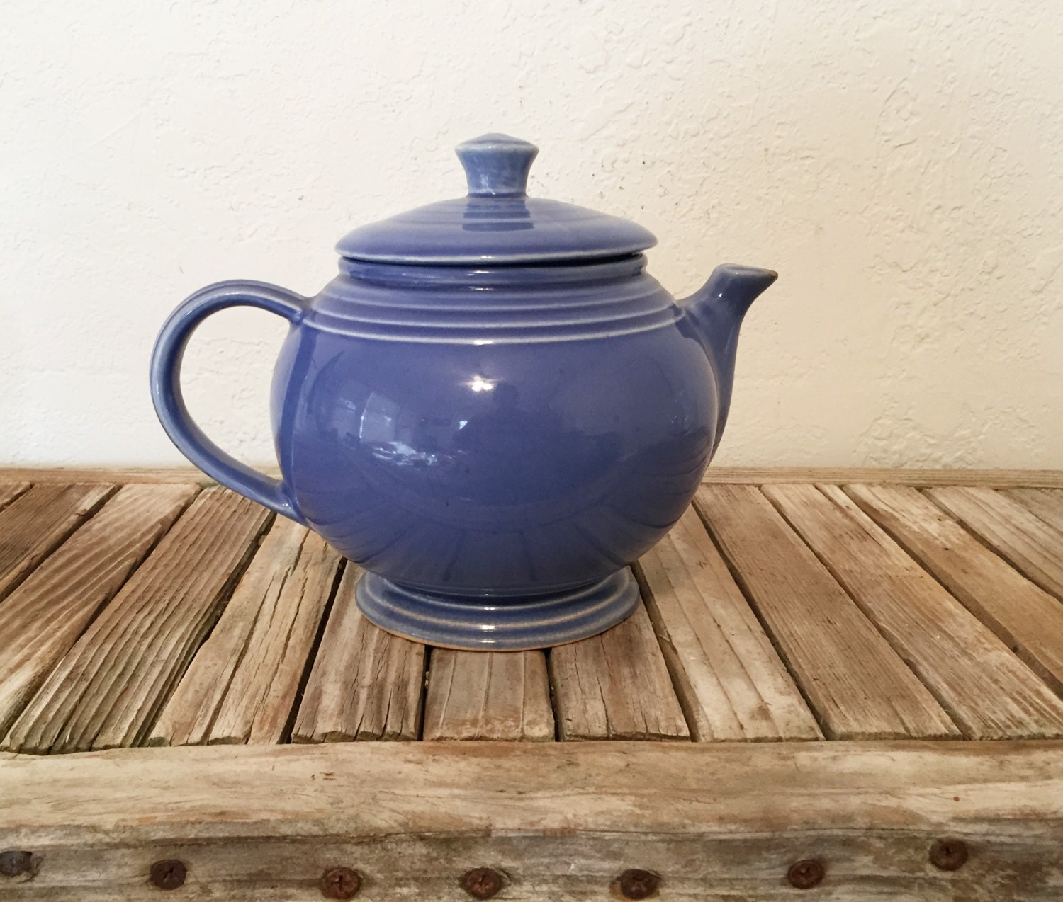 Vintage Blue Teapot California Pottery