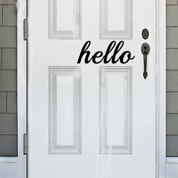 hello Door Vinyl Sticker Decal 60 Colors Etsy025