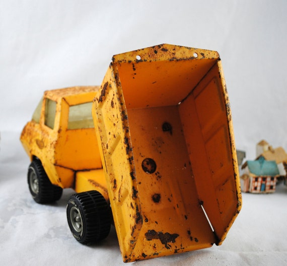 Tonka Dump Truck Vintage Yellow Metal by VintagebytheBelles