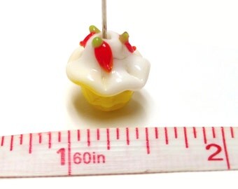 Cupcake - Lampwork Beads - (11 pcs)