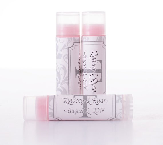 Personalized Chapstick Stickers - 50 Lip Balm Labels - Wedding Stickers Chap-stick Wedding Favor Labels Il_570xn