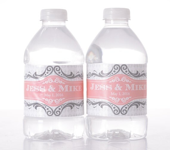 Vintage Wedding Decor - 30 Wedding Water Bottle Labels - Need a different quantity? Click on the "choose total" tab to see all pricing Il_570xn