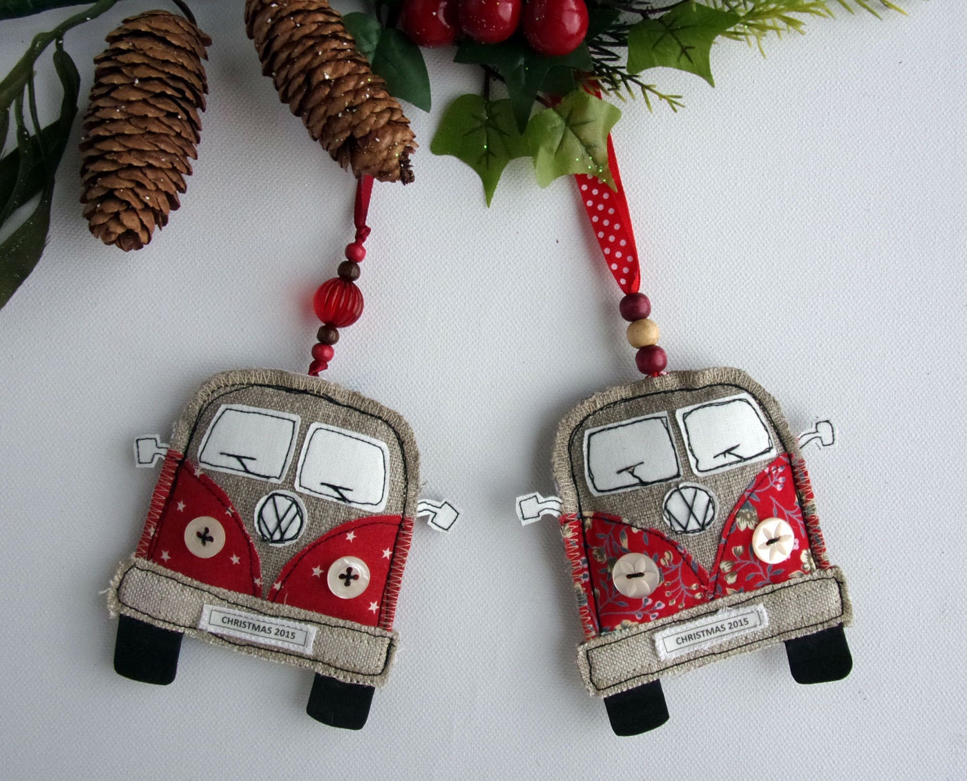 VW Van Christmas Decoration Fabric Christmas Ornaments