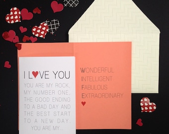 Valentine Card Printable valentines day card valentine card her valentine card her love card for wife
