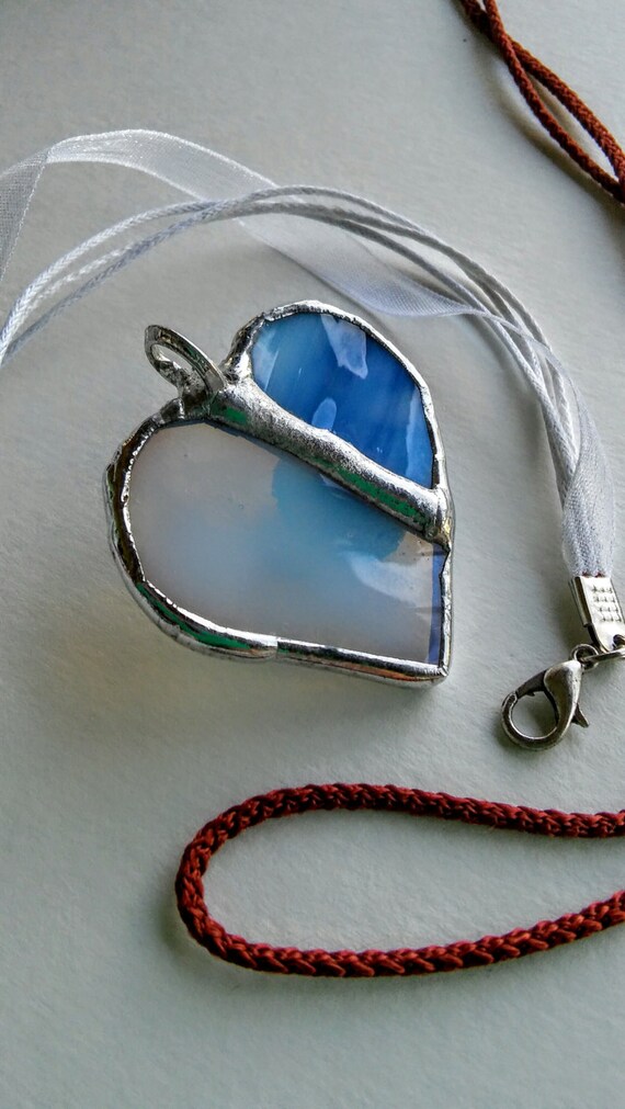 Stained glass pendant by Jenmallorygallery on Etsy