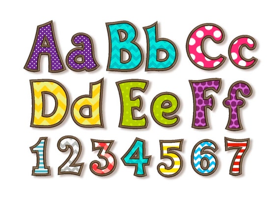 BX font included Kiddy Applique Alphabet Font Machine