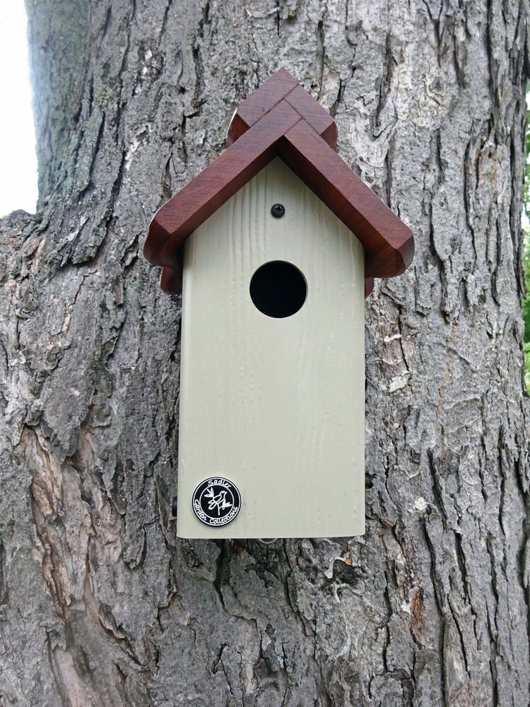 Bluebird house PVC cedar outdoor bird house by MyRetirementGig