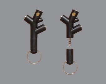 Char 杈 / 4 Way Multiple / Key Chain / Modular Synth Accessory