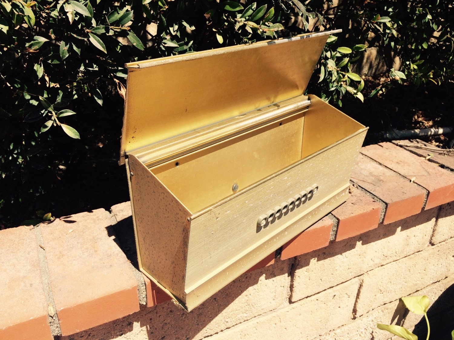 Gold Mid Century Modern Mailbox
