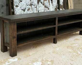 Banco de árbol rústico sala recuperada por EchoPeakDesign en Etsy