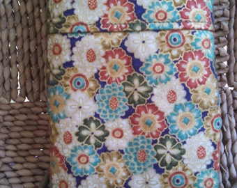 Cell Phone Pouch - Cross Body Phone Pouch Neck Pouch - Asian Inspired Print Fabric