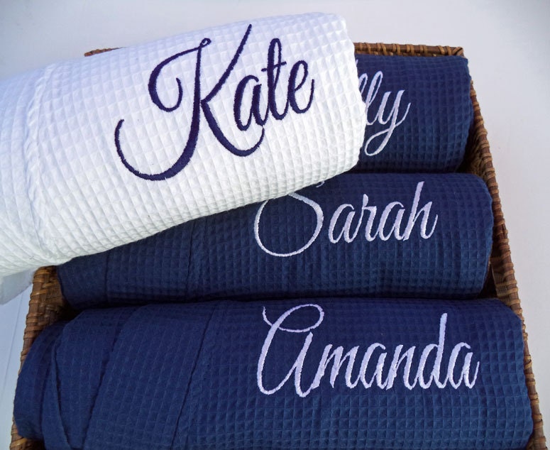 Monogram Robe / Bridesmaid Robes / Bridesmaid Gift / Waffle