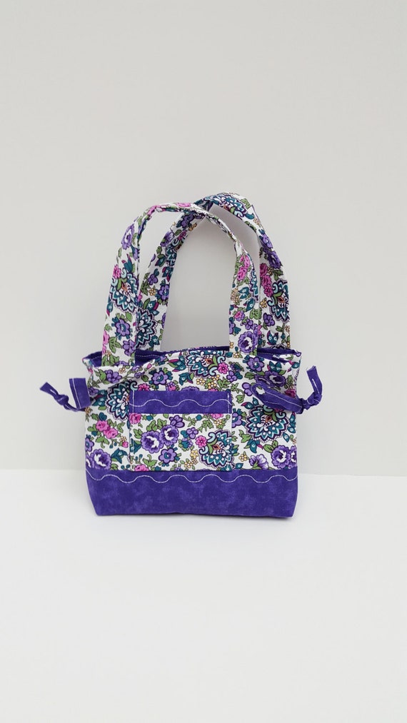 Purple Floral Toddlers Purse Girls Bag Little Girl Purse