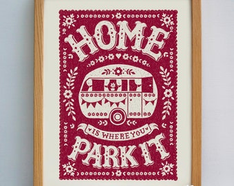 Caravan Camping Print | Camping Print | Camping Gift | Caravan Gift | Caravan Print | Caravan Decor | Caravan Design | Camping Design