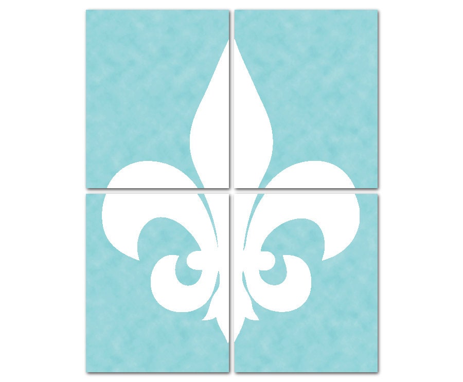 French Fleur de lis Modern Wall Decor Gallery Wrapped Canvas