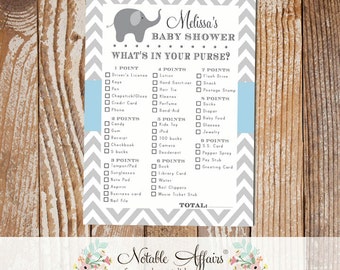 Whats in your purse Game Sheet Card - choose you colors and animal