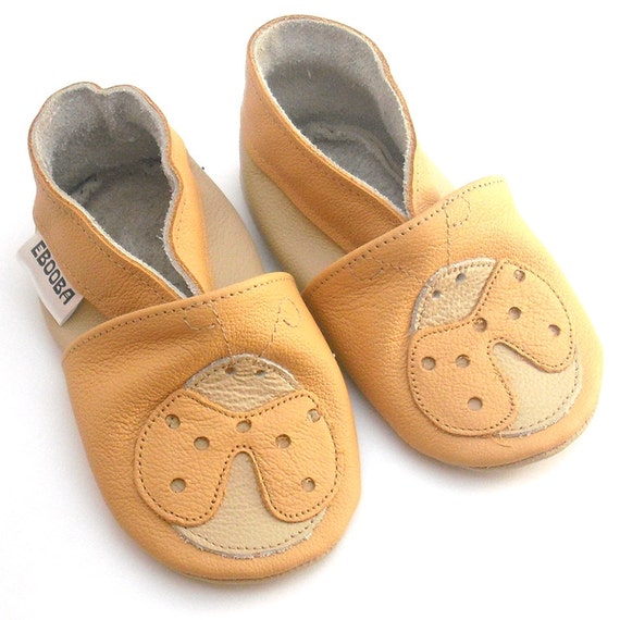 soft sole baby shoes infant kids children ladybird yellow