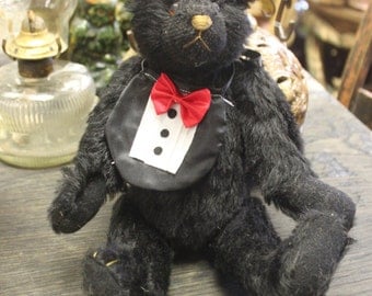 teddy bear with tuxedo