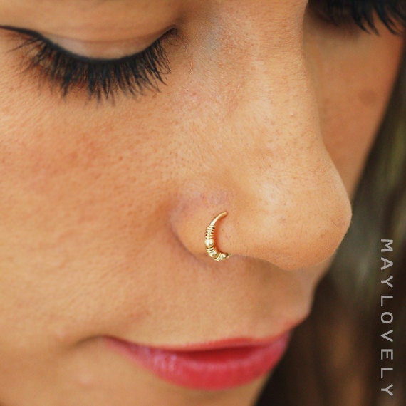 Nose Ring Hoop gold or silver nose hoop Nose Piercing Tragus