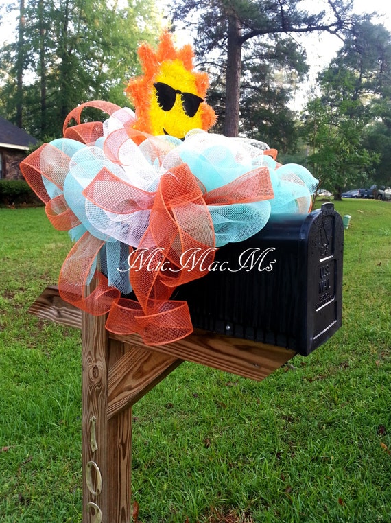 Summer Mailbox Swag Mailbox Topper Summer Mailbox by MicMacMs