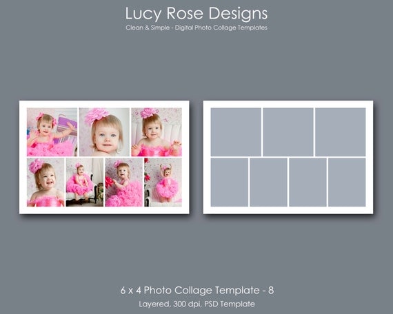  6  x 4 Photo Collage  Template  8