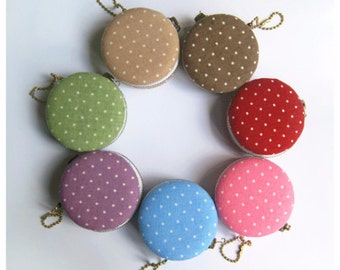 6.2cm Macaron Coin Purse / Mini Jewelry Box - Polka Dots