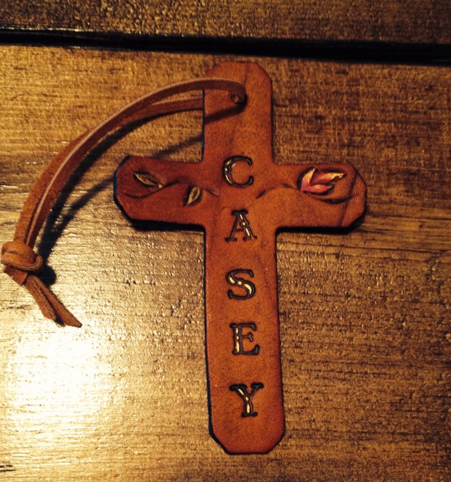 Custom Leather Saddle Cross
