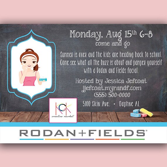 Items similar to Customized Rodan and Fields Party or Event Invitation