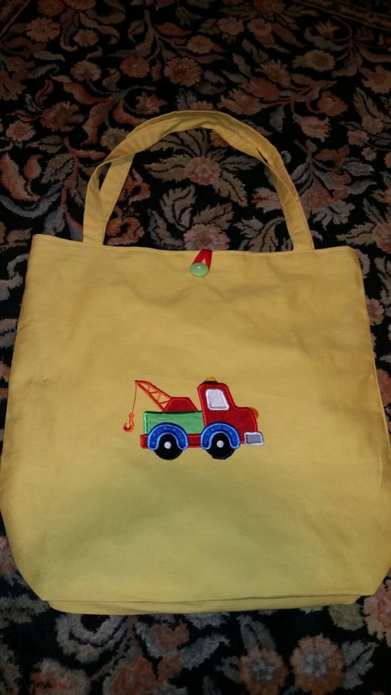 Extra Large Personalized Kids Tote Bag Boy Tote Bag Canvas