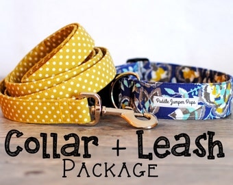 Any Collar + Leash Package -please note the pattern(s) of your choice at checkout