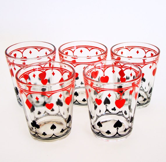 Poker drinking glasses