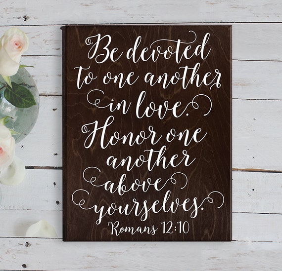 Romans 12 10 Bible Verse Wall Art Bible Verse by ElegantSigns