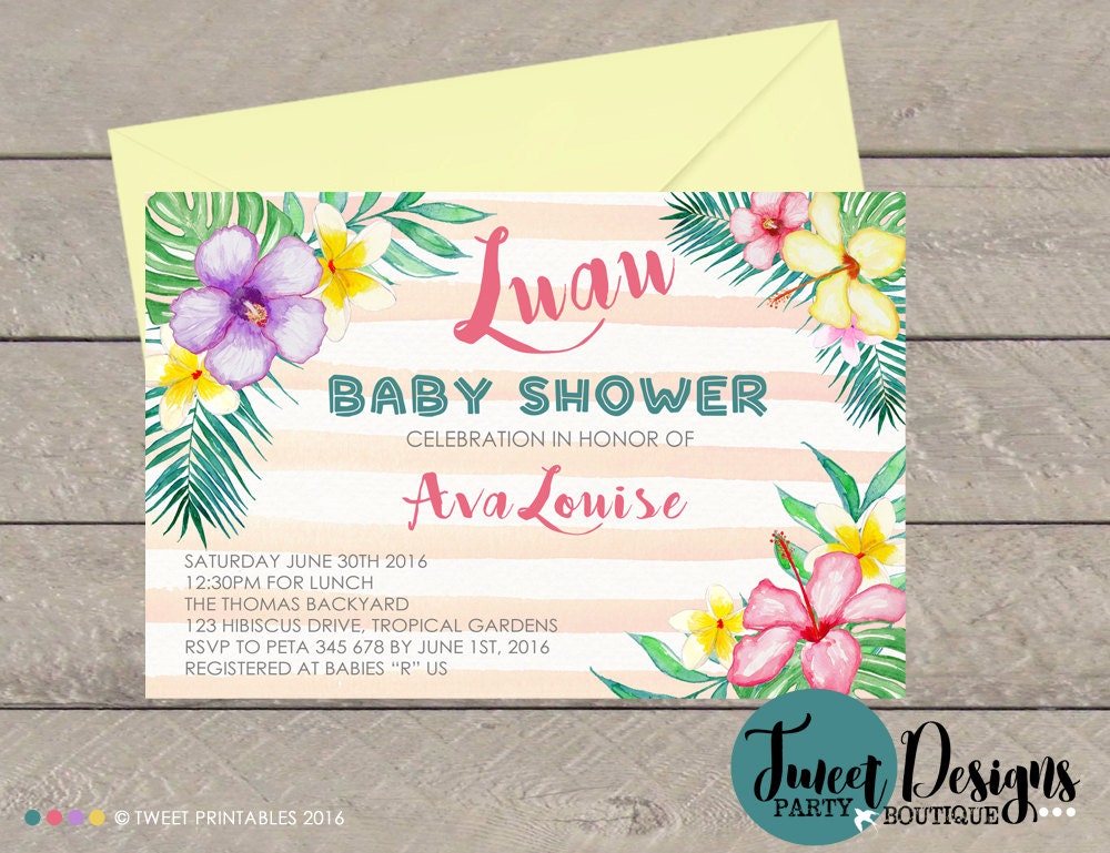 Free Printable Luau Baby Shower Invitations 10