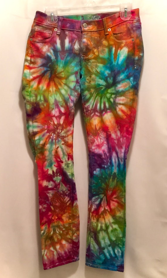 Items similar to Tie Dye Jeans on Etsy