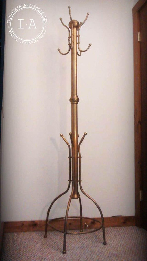 Vintage Industrial Brass Garment Rack