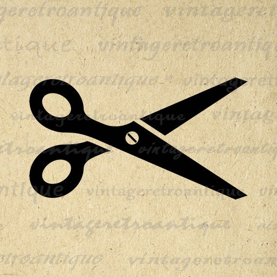 Scissors Image Printable Download Scissors by VintageRetroAntique