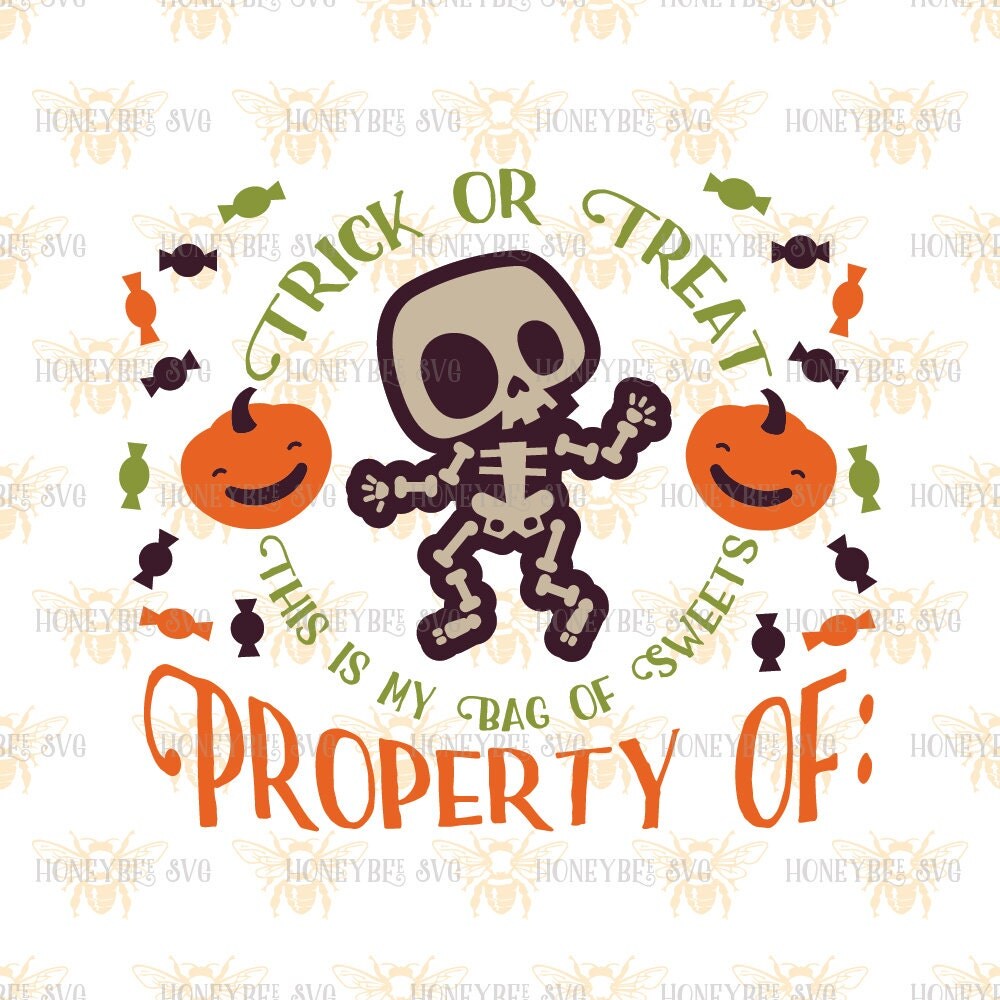 Download Silly Skeleton Candy Bag svg Halloween svg Halloween decor svg