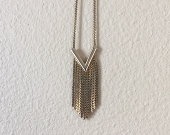 vintage fringe necklace