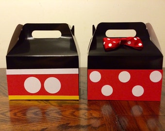 Mickey and Minnie Mouse favor boxes