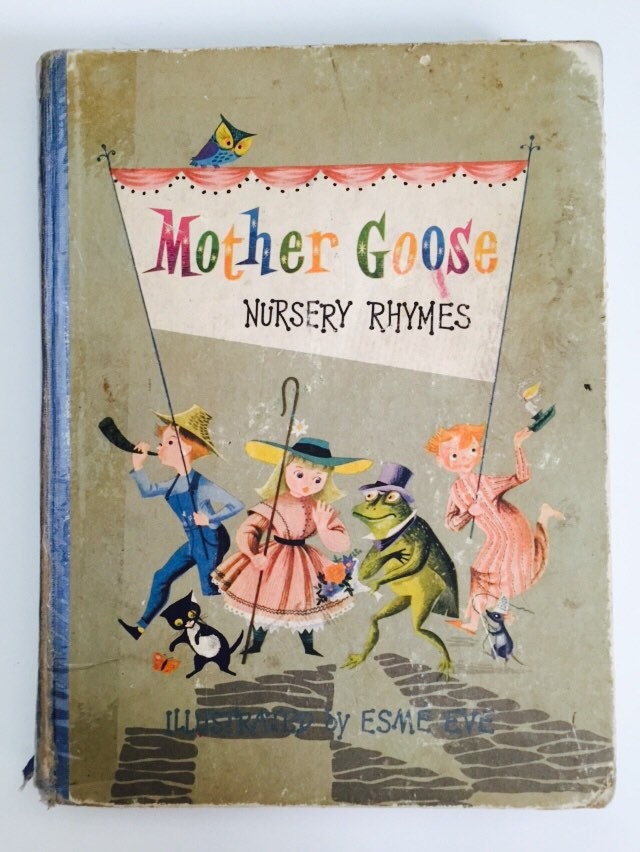 1958 Children's Book Mother Goose Nursery Rhymes