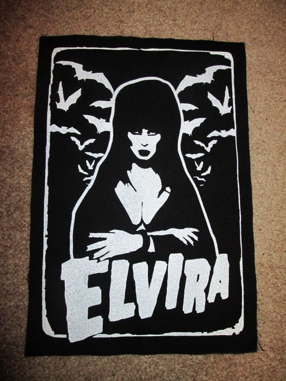 elvira back patch print screen print punk patch stencil