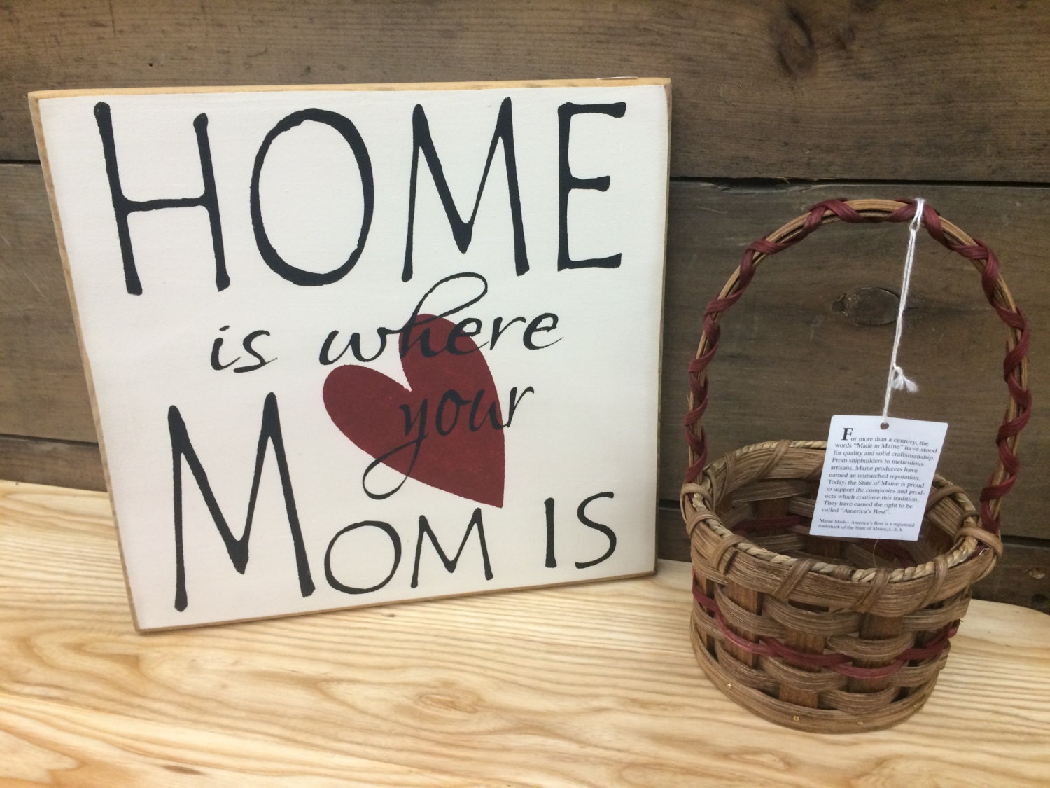 Home is Where your Mom is Wooden Sign Rustic Mom Sign