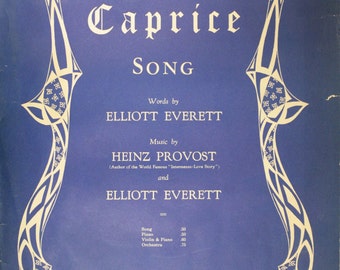 1944 Sheet Music, "Caprice"
