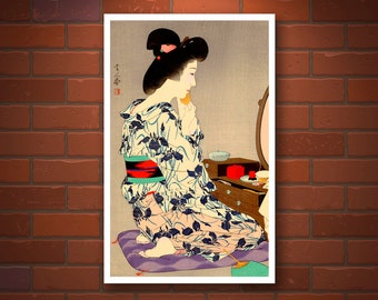 Nude Japanese Geisha Fine Art Print Old Erotic Vintage