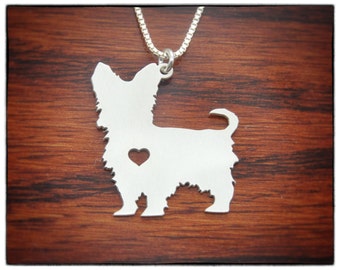 Items similar to Yorkie Yorkshire Terrier Necklace, beaded yorkie ...