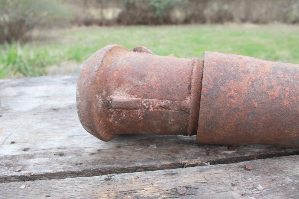 Wagon Axle ThimbleSkein Rusty Cast Iron Wooden Wheel Hub