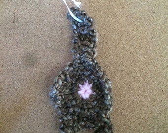 Fuzzy Brown Cat Butt Ornament