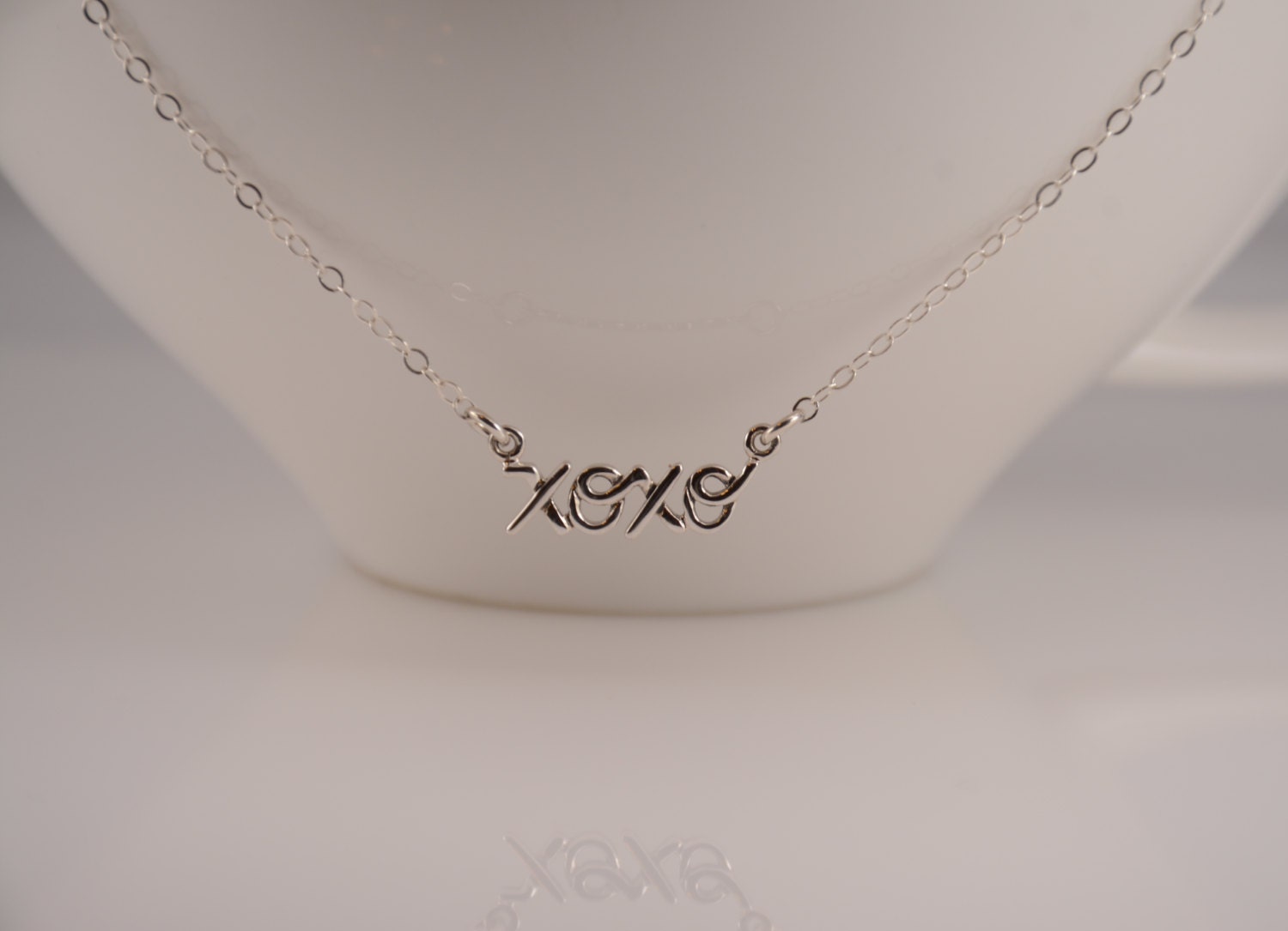 XOXO necklace. Sterling silver necklace
