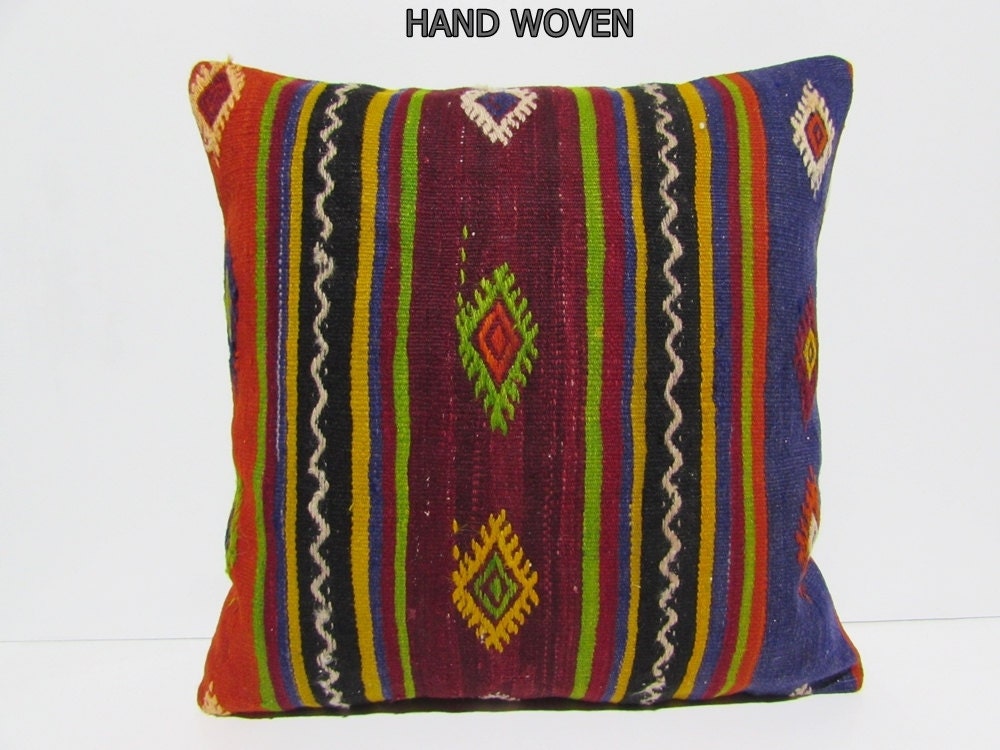 24x24 kilim pillow 24x24 big pillow case by DECOLICKILIMPILLOWS