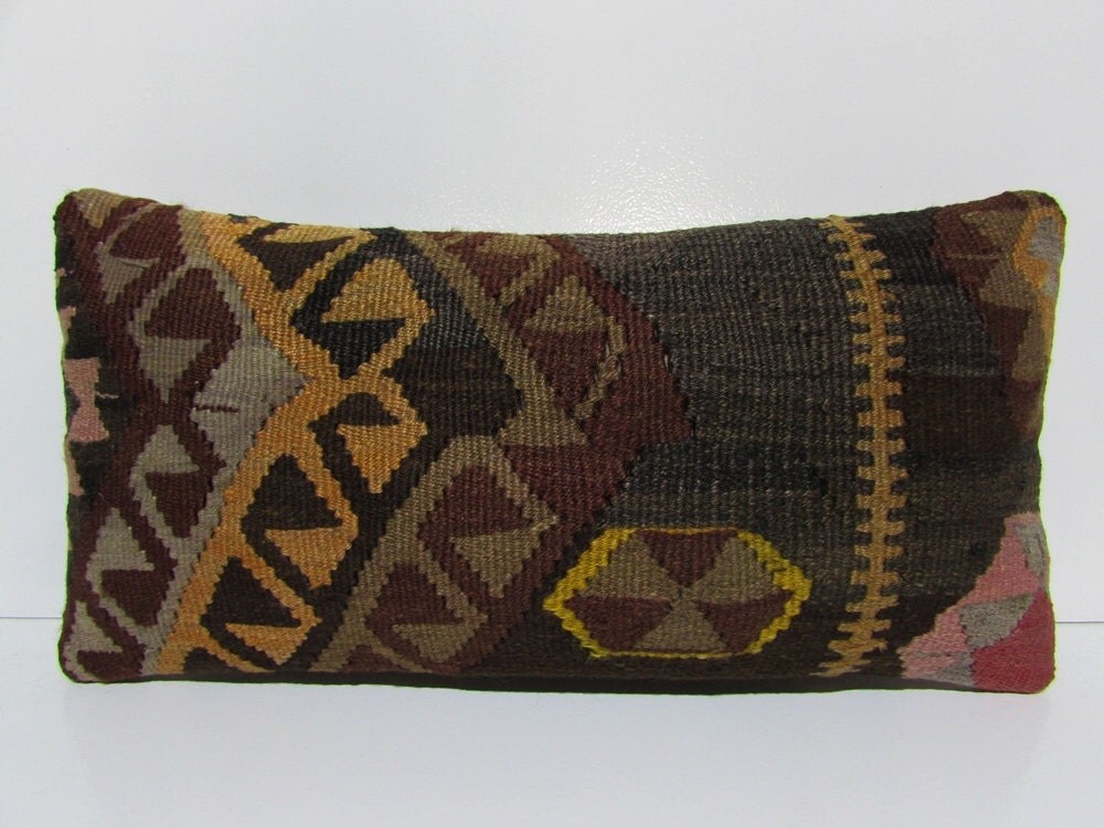 kilim lumbar pillow rustic throw pillow by DECOLICKILIMPILLOWS